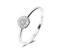 Cute flowers with CZ Silver Ring NSR-4059